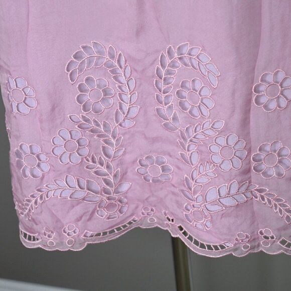 Moschino Pink Silk Laser Cut Out Tunic/Mini Dress Sz 4 - Picture 8 of 10